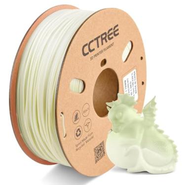 Imagem de CCTREE Filamento PLA Plus com mudança de cor de temperatura 1,75 mm, filamento de impressora 3D verde para branco PLA Plus, precisão +/- 0,03 mm, carretel de 1 kg (1 kg), adequado para a maioria das