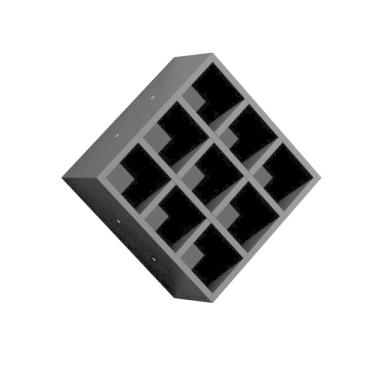 Imagem de Suporte Porta Toalha Luiza Com 9 Nichos Toalheiro Multiuso preto