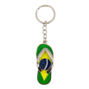 Imagem de Chaveiro Chinelo Brasil Copa 6cm-Unissex
