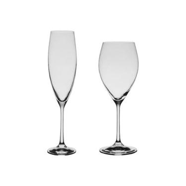 Imagem de Taças de Cristal Bohemia Para Champanhe e Vinho Branco Sophia 12 Peças