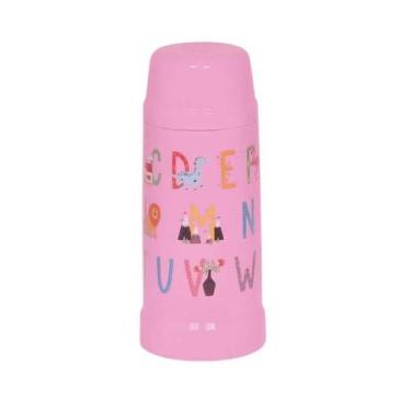 Imagem de Garrafa Termica Mini Kids Alfabeto 300ml - Algodao Doce- Mor - METALUR