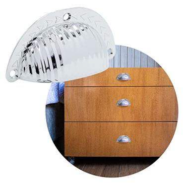 Imagem de Puxador De Gavetas Rustico Modelo Concha Armários Preto Rose (Cromado)