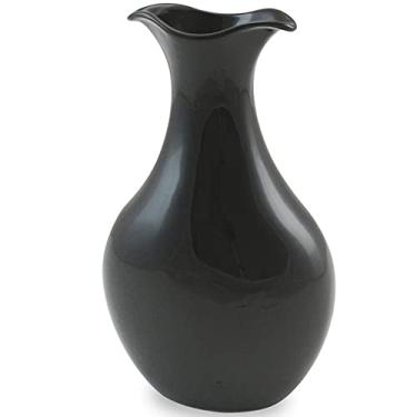 Imagem de Vaso de Cerâmica Tulipa 21Cm Preto - Ceraflame Decor
