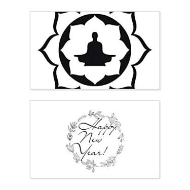 Imagem de Customs Lotus Figure Simple Illustration Pattern New Year Festival Greeting Card Bless Message Gift
