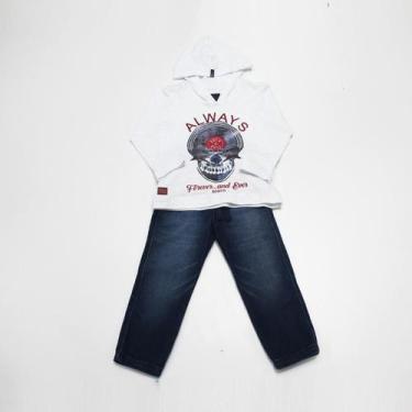 Imagem de Conjunto Banana Danger  Camiseta Capuz Cl Jeans Always Bco 32403U In18