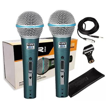 Imagem de Microfone Ksr Km58 Beta Cabo Cachimbo E Bag kit c/ 2