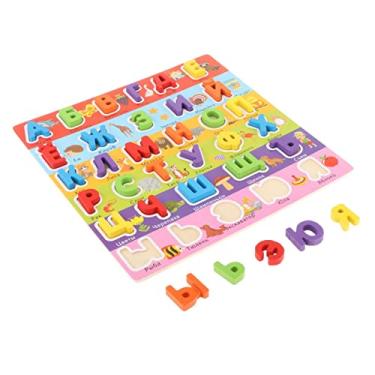 Imagem de Jogo de Tabuleiro de Quebra-cabeça de Madeira de Aprendizagem Precoce com Palavras de Quebra-cabeça Do Alfabeto, Blocos de Classificação, Opção 1