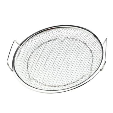 Imagem de ＫＬＫＣＭＳ Fritadeira profunda filtro de óleo francês chip fritar servindo dreno cozimento peneirar bandeja multiuso peneira rack churrasqueira grill bandeja, 20cm com orelhas
