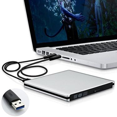Imagem de Gravador externo ultrafino USB 3.0 CD/DVD-RW para Macbook Pro Air Imac ou outro PC/laptop