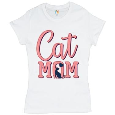 Imagem de Camiseta Cat Mom Mother's Day I Love My Cat Mommy Pet Lover Mama, Branco, G