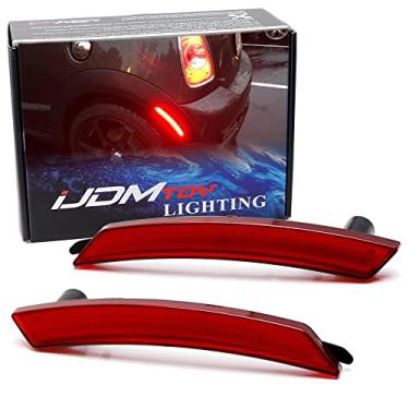 Imagem de iJDMTOY Conjunto de luz de marcador traseiro com lente vermelha OE-Spec Full LED compatível com MINI Cooper R55 R56 R57 R58 R59 R60 R61 2007-2013/14, substitui lâmpadas incandescentes vermelhas OEM