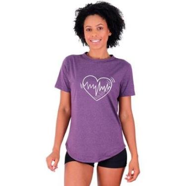 Imagem de Camiseta Longline Feminina MXD Conceito Estampas Dia De Treino Fitness-Feminino