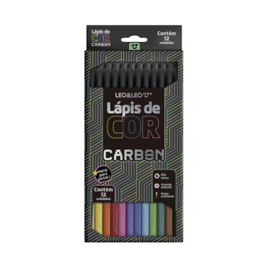 Imagem de Lápis De Cor Com 12 Cores Carbon Line Leo&Leo