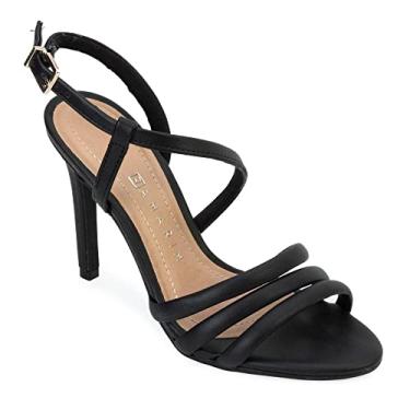 Imagem de Sandalia Ramarim 2268203 Salto Alto Fino Casual Multicolor Feminino