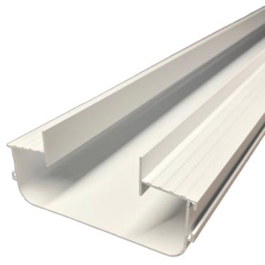 Imagem de Perfil Alumínio Embutir No Frame Branco Texturizado - Incolustre 1,5 Metros Cod. 11007