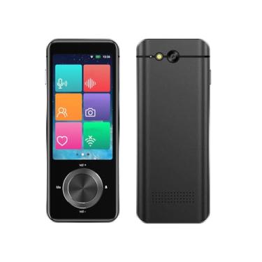 Imagem de Dispositivo tradutor de idiomas, tradutor de voz instantâneo bidirecional inteligente de 137 idiomas, tradução de fotos, tradutor offline/WiFi para aprendizado de viagens de negócios (preto)