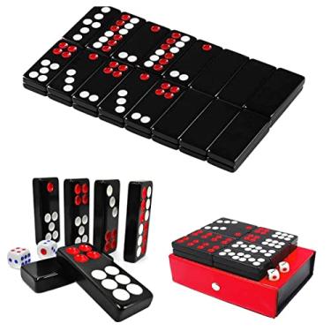 Imagem de 32PCS Pai Gow Tiles Game Set,Chinese Traditional Black Dominoes Pai Gow, Pai Gow Poker, Best Casino Game Party Fun Toy for Entertainemnt (16#)