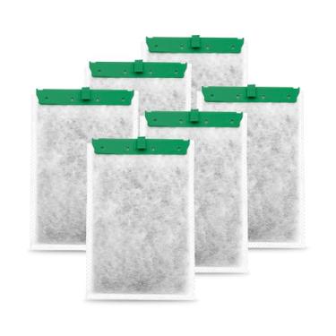 Imagem de pewyoke Pacote com 6 cartuchos de filtro de aquário compatíveis com filtros Whisper Power, cartuchos de filtro de substituição médios Bio-Bag para 10i/PF10/IQ10