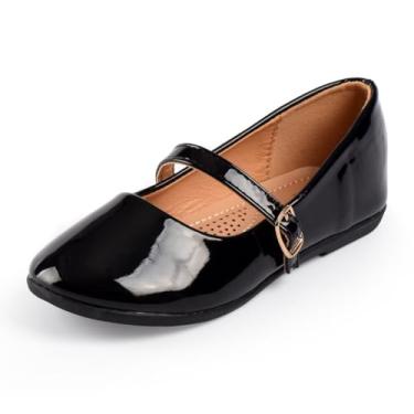 Imagem de Nova Utopia Sapatilha infantil para meninas com laço Mary Jane, Nf60 - Blackpatent N, 9 Toddler