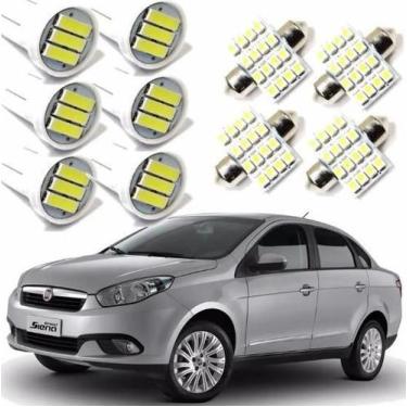 Imagem de Kit Lâmpada Super Led Fiat Grand Siena 2012 2013 2014 2015 - Blue Lion