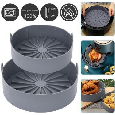 Imagem de 2 Formas Cozimento Fritadeira Silicone Air Fryer Microondas - Cl