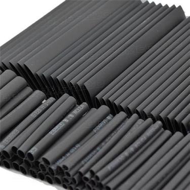 Imagem de Kit Espaguete Isolante Tubo Termo Retrátil Cor Preto 328 Pcs - BBACOME