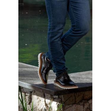 Imagem de Sapato Social Oxford Verona Tratorado Confortável Masculino Social Bro