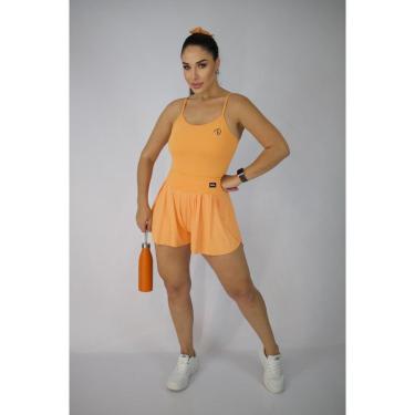 Imagem de Short Saia Corrida Beach Tennis Academia Com Bolso Ginástica Sport Treino-Feminino