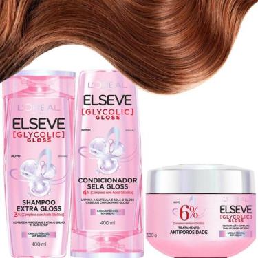 Imagem de Kit Shampoo Condicionador Mascara Gloss Antiporosidadeelseve - L'oreal