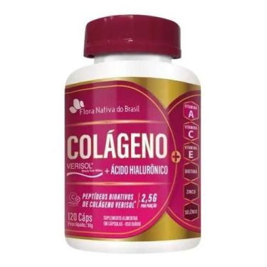 Imagem de Colágeno Verisol + Ácido Hialurônico 120 Capsulas - Flora Nativa, Sem