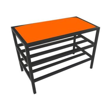 Imagem de Sapateira Banco Estofado Hall De Entrada Estilo Industrial - Moveraço,