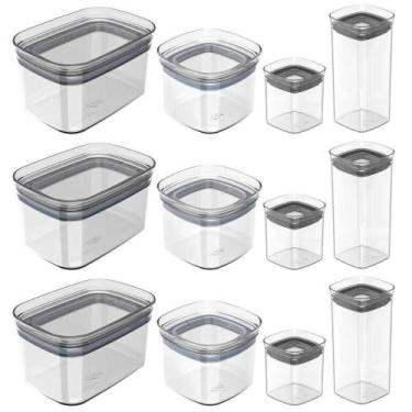 Imagem de Conjunto de Cozinha Porta Tempero OU 12un Block Transparente