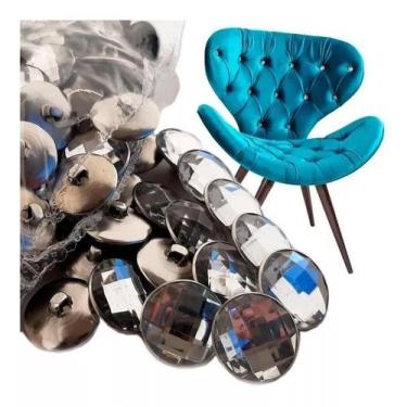 Imagem de Botões Capitonê Strass Tipo Cristal 500 Unidade  - JID DECORAÇÕES