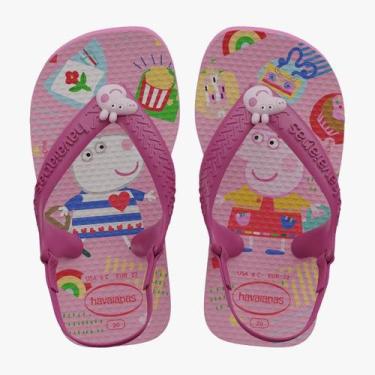 Imagem de Chinelo Havaianas Baby Peppa Pig, Rosa flux, 17/18