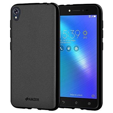 Imagem de AMZER Capa protetora fina fina de gel macio à prova de choque para Asus ZenFone Live ZB501KL - preta