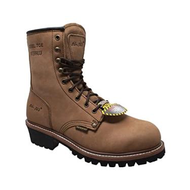 Imagem de Bota masculina Adtec resistente Goodyear Welt Construction Utility Logger, Marrom à prova d'água, 8
