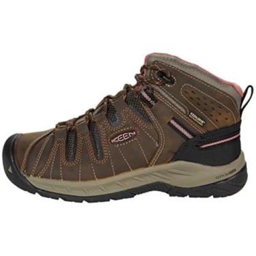 Imagem de KEEN Utility Women's Flint 2 Mid Soft Toe Waterproof Work Boots Construction, Cascade Brown/Brick Dust, 8