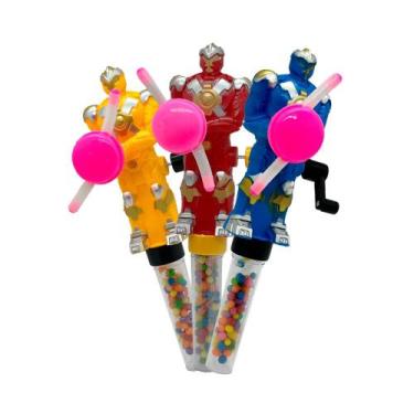 Imagem de Robô Luz - Tubo de Balinhas Tutti Frutti - caixa c/ 12 Unid - Royal To