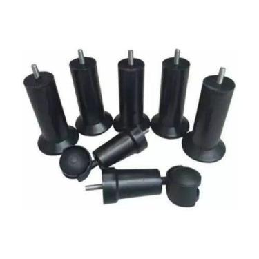 Imagem de Kit Cama box Quenn e king  8 Pes pretos 13 cm altura 4 Rodizio 2 Chapa