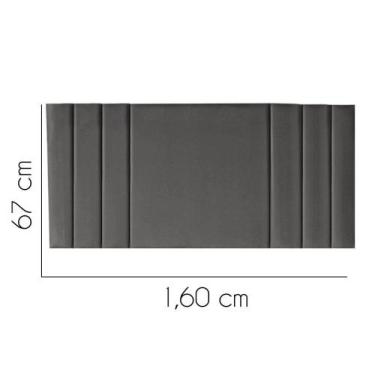 Imagem de Painel Estofada Grécia 160 cm Queen Size Quarto para Cama Box Suede Ci