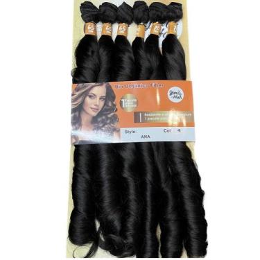 Imagem de Cabelo Ondulado Ana Style Fibra Premiun 70cm - D&D Commerce, #4