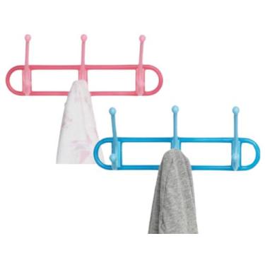 Imagem de Cabideiro De Parede Com 3 Ganchos Para Quarto Banheiro Dika+ - Dikamai