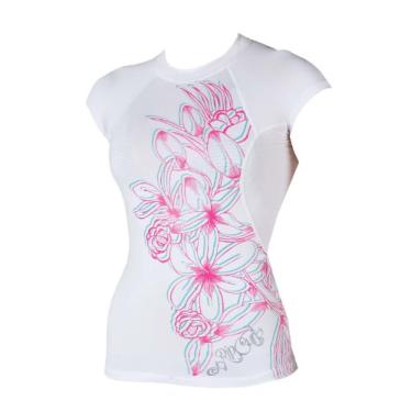 Imagem de Rip Curl Rash Guard feminino clássico Heart Patrol manga cavada (branco, 6)