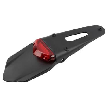 Imagem de ABCERRSI Luz traseira de freio de para-lama traseiro de motocicleta, lâmpada de freio de sinal de parada LED Dirt Bike 12V para Suzuki Husqvarna TE250 TE300 RMZ250 RMZ450 DRZ40-Preto Vermelho