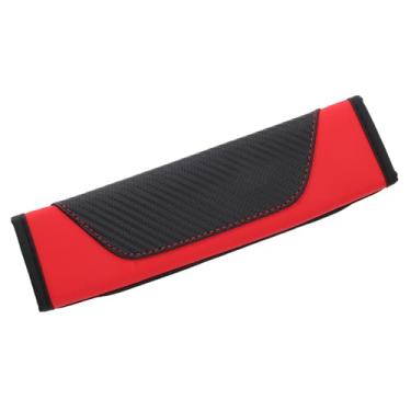 Imagem de Hihaha Capa de cinto de segurança padrão de fibra de carbono/mochila almofada de ombro multifuncional capa de cinto de segurança para caminhão carro SUV/conforto respirável couro sintético 6,5 x 23 cm