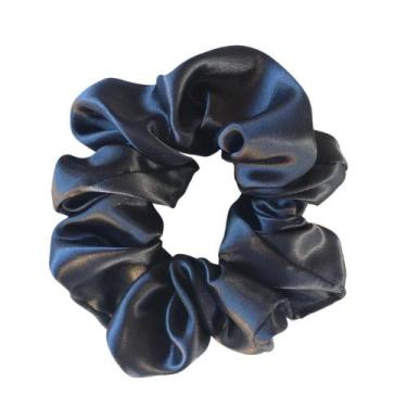 Imagem de Kit 5 Xuxinha de Cabelo Xuxinha de Cetim Scrunchie Preto - AM Ana Mari