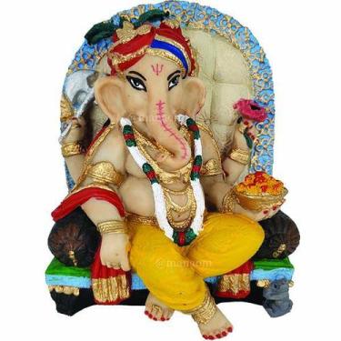 Imagem de Ganesha Colorido No Trono 14012 - Mana Om By Ello
