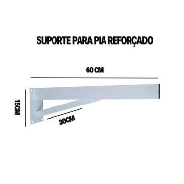 Imagem de Grapa suporte para Pia Parafusar Super Reforçado mão francesa 60cm com