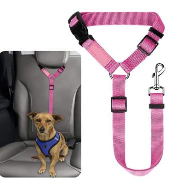 Imagem de Cinto De Segurança Ajustável E Guia De Passeio P/ Cães&gatos - Dog col