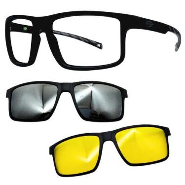 Imagem de Oculos Mormaii 6127 Swap 5 Com 2 Clipons Prata e Noturno, Acj